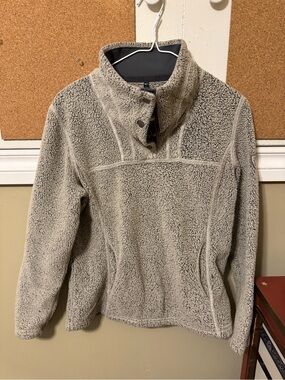 Kuhl Women's Taupe Sherpa Snap-Top Pullover